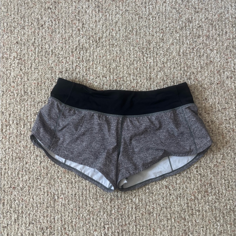 Lululemon Athletica Black and Gray Athletic Shorts